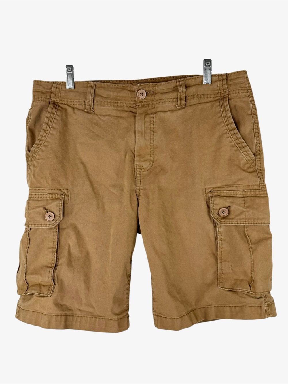 Sonoma Men’s Dark Tan Cargo Shorts 36 The Everyday Short Stretch Cotton Casual
